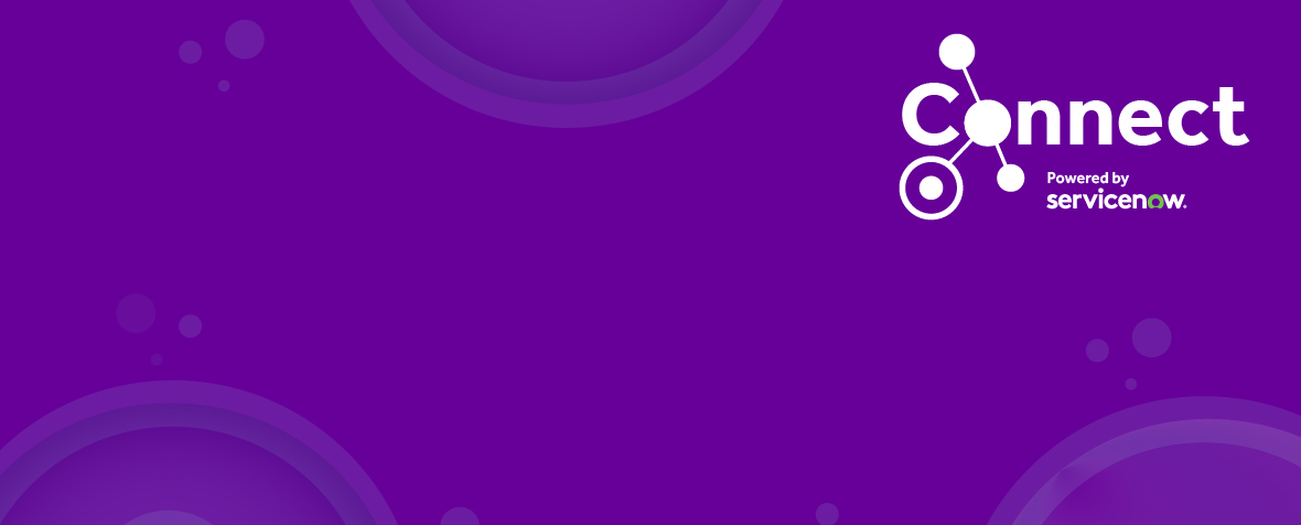 A graphic holding a phone with the Connect logo visible on purple background